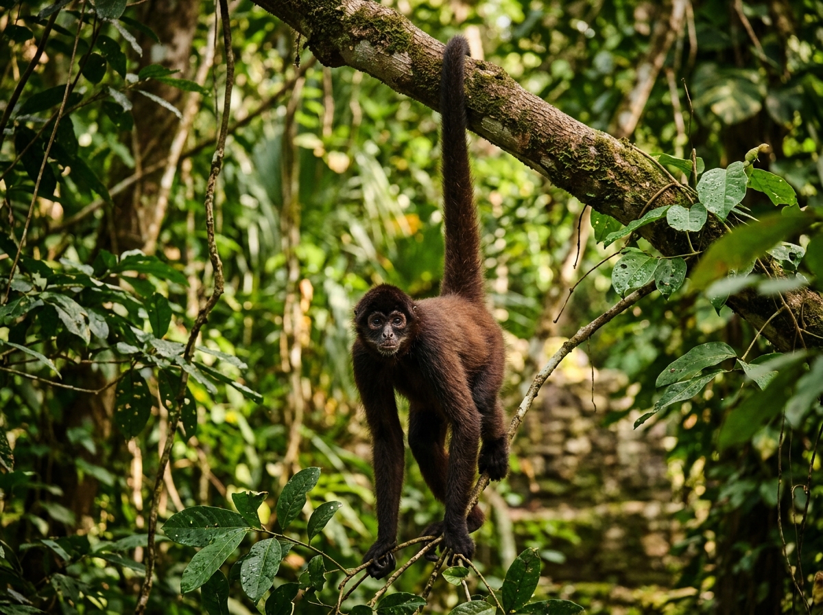 Fauna de Tikal Mono Araña
